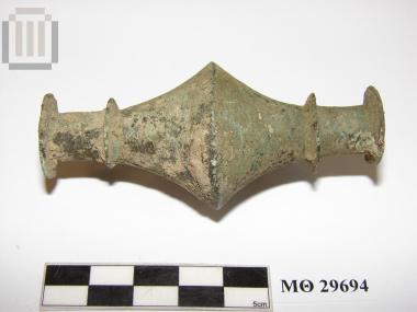 Bronze biconical necklace bead