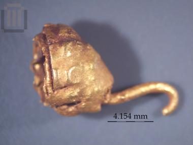 Gold lionhead ending from a necklace