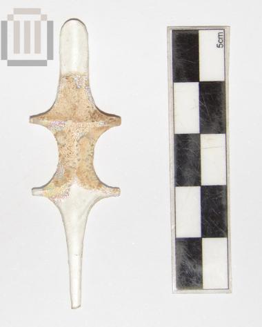 Big glass center of a palmette from the decoration of a kline