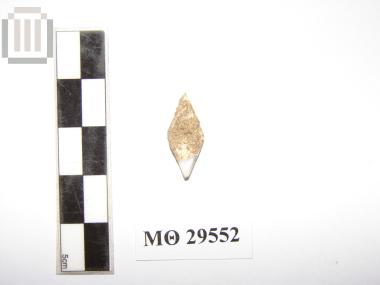 Glass rhomboid inlay from the decoration of a kline