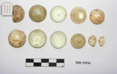 Ten glass eyes (ophthalmoi) from the decoration of a kline