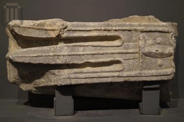 Ram of a warship carved in Lartian stone, probably part of a naval trophy-dedication of the Rhodians