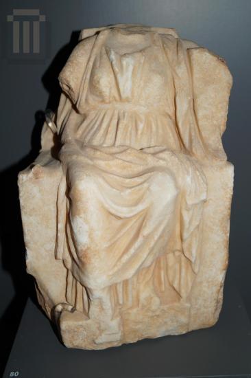 Marble statuette of Cybele enthroned