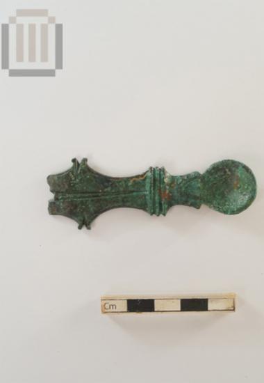 Bronze simpulum (ladle) handle from Agios Donatos Zervochori