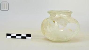 Glass chytra-shaped vase