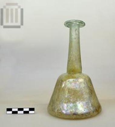 Glass bell-shaped vase
