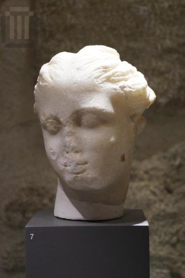 Head of a marble statuette of a Nymphe