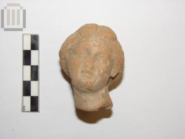 Head from a terracotta figurine of a female figurine