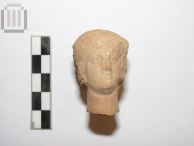 Head from a terracotta figurine of a female figurine
