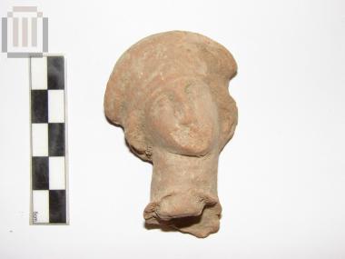 Head from a terracotta figurine of a female figurine