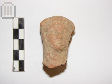 Head from a terracotta figurine of a female figure