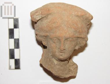 Head from a terracotta figurine of a female figurine