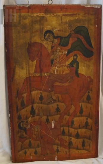 Saint Demetrios on horseback