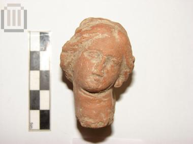 Head from a terracotta figurine of a female figurine