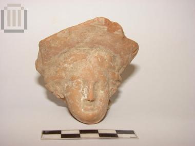 Head from a terracotta figurine of a female figurine