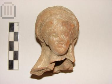 Head from a terracotta figurine of a female figurine