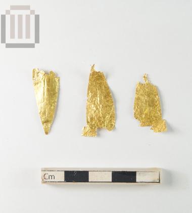 Gold leaf from burial wreath from Gitana