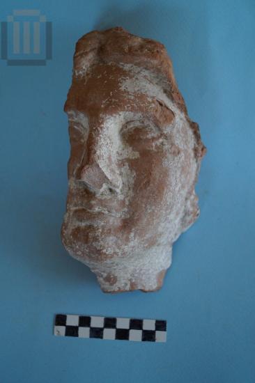Fragment of a terracotta figurine head