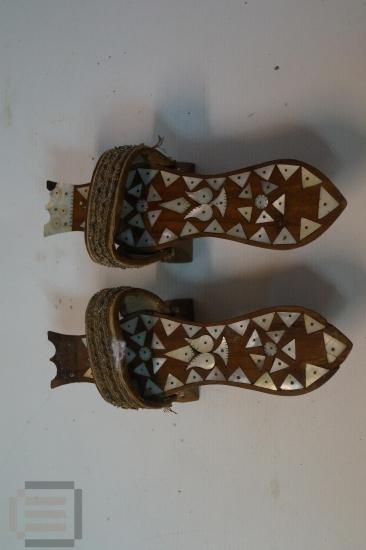 Wooden women's shoes (clogs) for the hammam