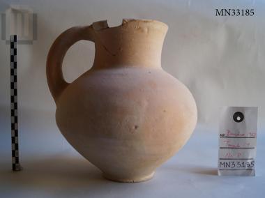 One-handled clay jug