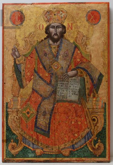 Portable icon: Christ the High Priest enthroned