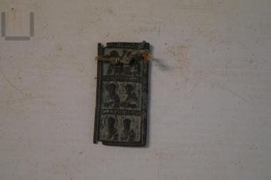 Copper tablet with saints' representation