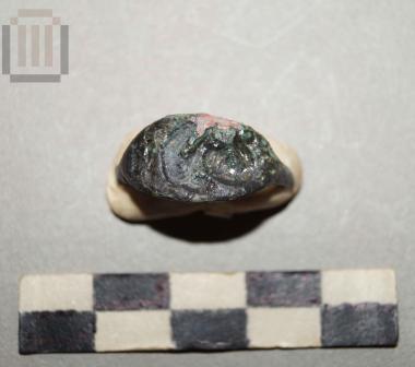 Ring bezel of bronze signet ring