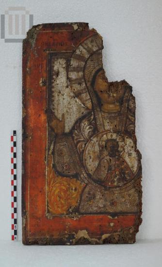 Παναγία Πλατυτέρα και Χριστός Εμμανουήλ, τμήμα φορητής εικόνας