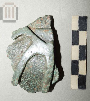 Part of bronze statue