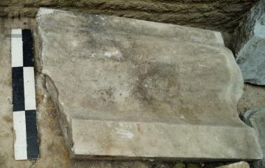 Marble slab with moulding