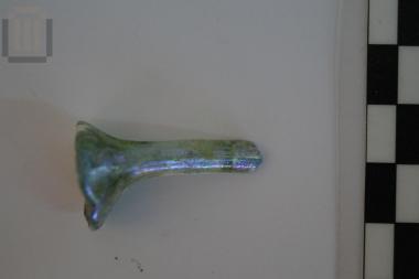 Part of glass tableware vase handle