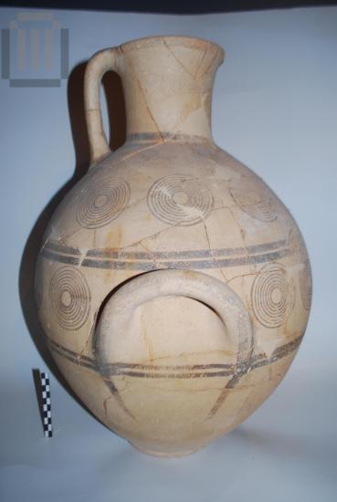 Funerary hydria with painted geometric decoration (Burial urn)