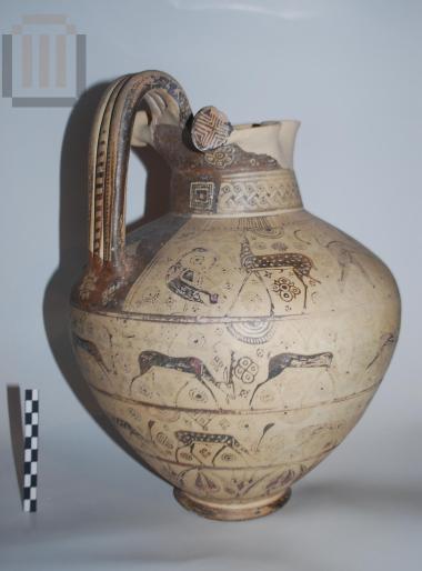 Trefoil-mouthed jug decorated in the 'Wild goat style'