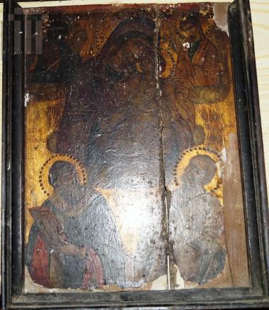 Παναγία Γλυκοφιλούσα, άγγελοι και οι άγιοι