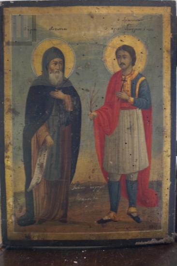 Ο άγιος Αντώνιος και ο άγιος Γεώργιος εξ Ιωαννίνων