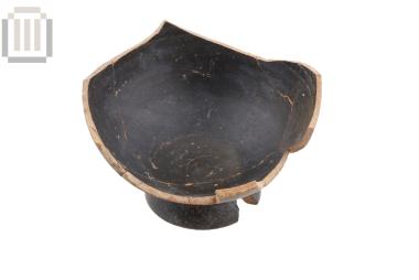Fragment of a black-glazed skyphos