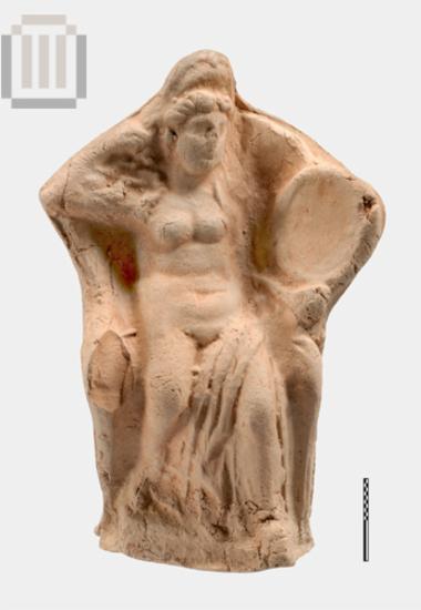Seated and naked female figurine, signed 'ΠΕΙCΩ'
