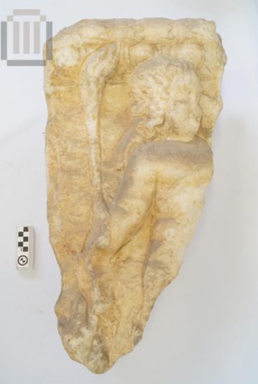 Marble sarcophagus fragment from Paramythia