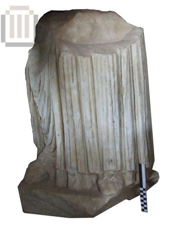 Lower part of statue of a female figure