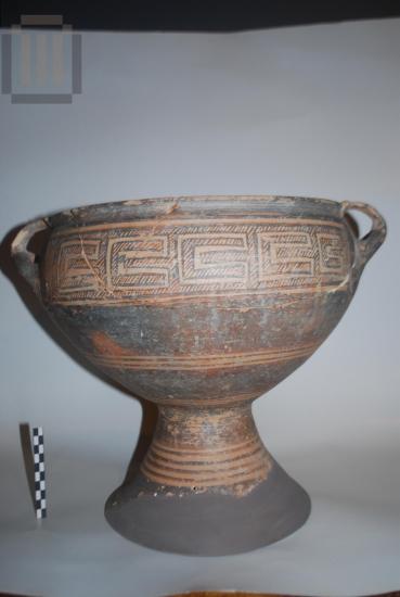 Large krater with painted geometric decoration