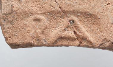 Fragment of a stamped roof tile