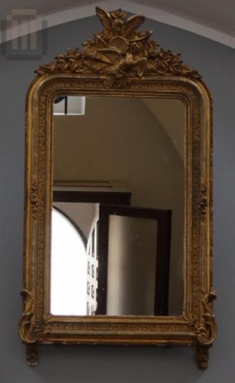 Wooden gilded ornate mirror