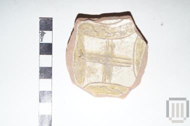 Part of pottery bowl's base