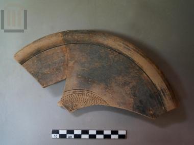 Black-glazed plate