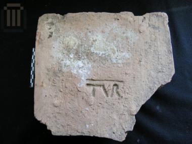 Stamped brick, 'TVR'