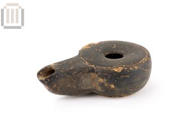 Black-glazed lamp