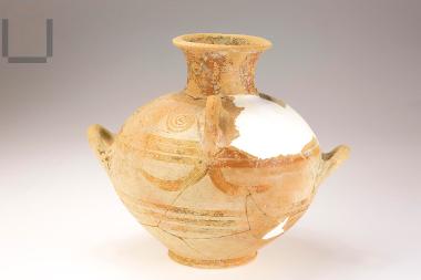 Four-handled globular amphora