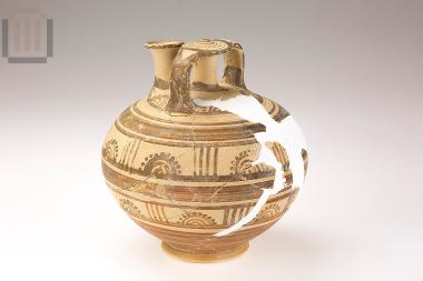 Small globular stirrup jar