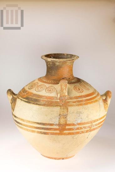 Four-handled large amphora