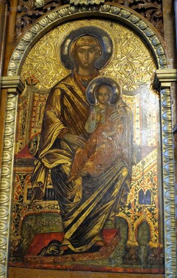 Παναγία ένθρονη Βρεφοκρατούσα